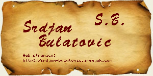 Srđan Bulatović vizit kartica